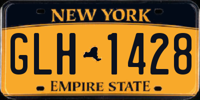 NY license plate GLH1428