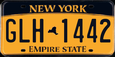 NY license plate GLH1442