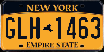 NY license plate GLH1463
