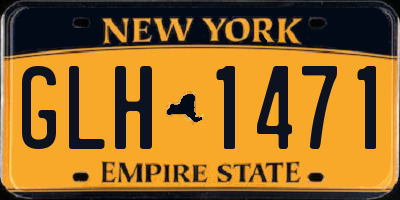 NY license plate GLH1471
