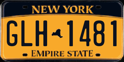 NY license plate GLH1481