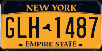 NY license plate GLH1487