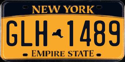 NY license plate GLH1489