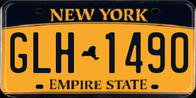 NY license plate GLH1490