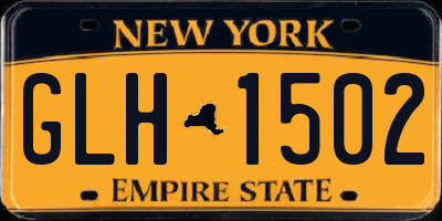 NY license plate GLH1502