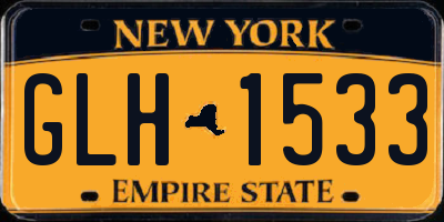 NY license plate GLH1533
