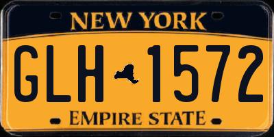 NY license plate GLH1572