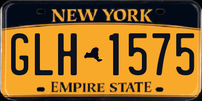 NY license plate GLH1575