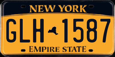 NY license plate GLH1587