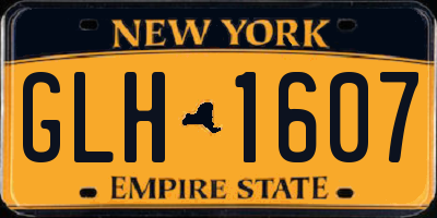 NY license plate GLH1607