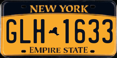 NY license plate GLH1633