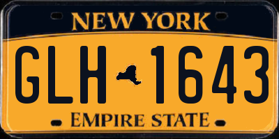 NY license plate GLH1643