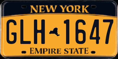 NY license plate GLH1647