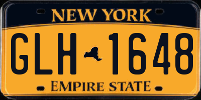 NY license plate GLH1648