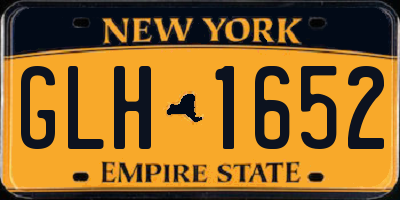 NY license plate GLH1652