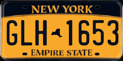 NY license plate GLH1653