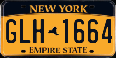 NY license plate GLH1664