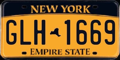 NY license plate GLH1669