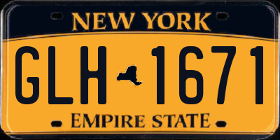 NY license plate GLH1671