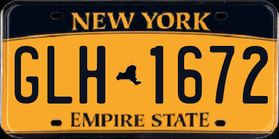 NY license plate GLH1672