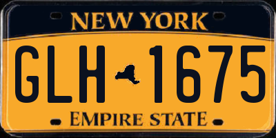 NY license plate GLH1675