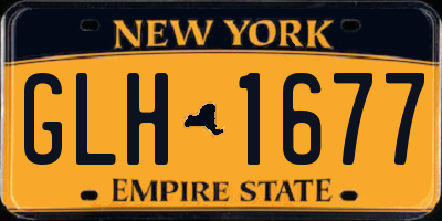 NY license plate GLH1677