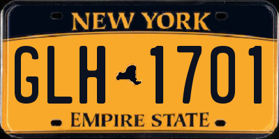 NY license plate GLH1701