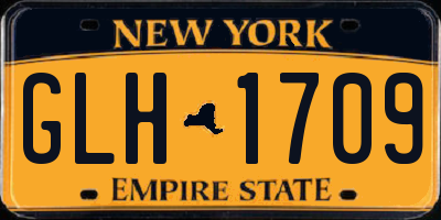 NY license plate GLH1709