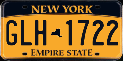 NY license plate GLH1722