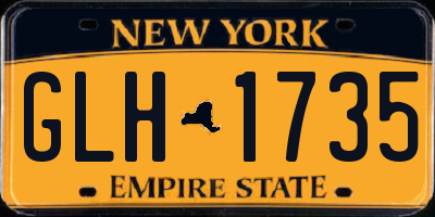 NY license plate GLH1735