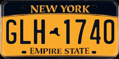 NY license plate GLH1740