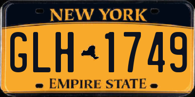 NY license plate GLH1749
