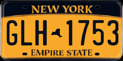 NY license plate GLH1753