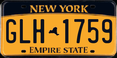 NY license plate GLH1759
