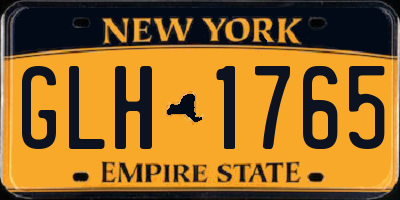 NY license plate GLH1765
