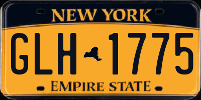 NY license plate GLH1775