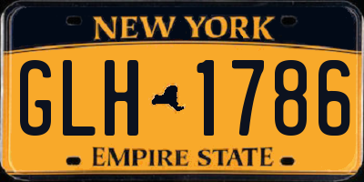 NY license plate GLH1786