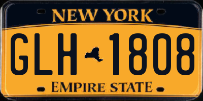 NY license plate GLH1808