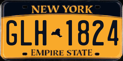 NY license plate GLH1824