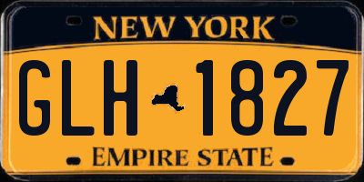 NY license plate GLH1827