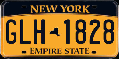 NY license plate GLH1828