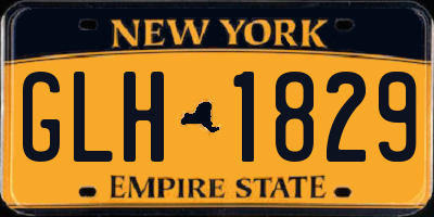 NY license plate GLH1829