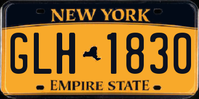 NY license plate GLH1830