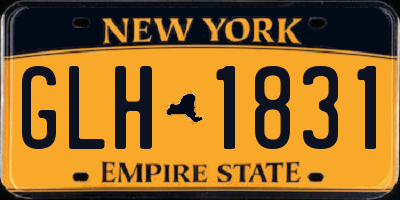 NY license plate GLH1831