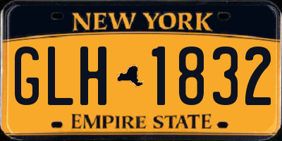 NY license plate GLH1832