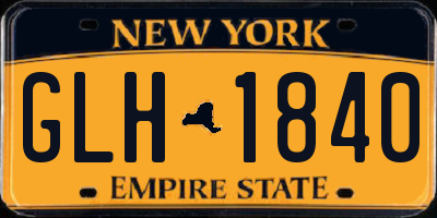 NY license plate GLH1840