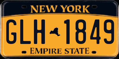 NY license plate GLH1849