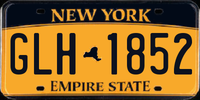 NY license plate GLH1852