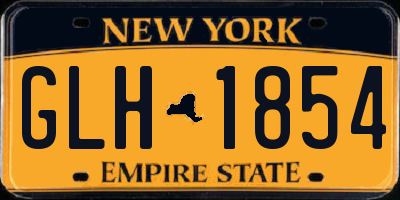 NY license plate GLH1854
