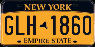 NY license plate GLH1860